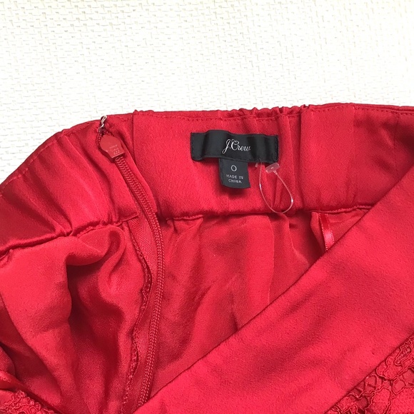 J. Crew Lace Pintuck Skirt in Festive Red - Picture 4 of 5